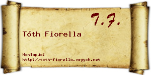 Tóth Fiorella névjegykártya